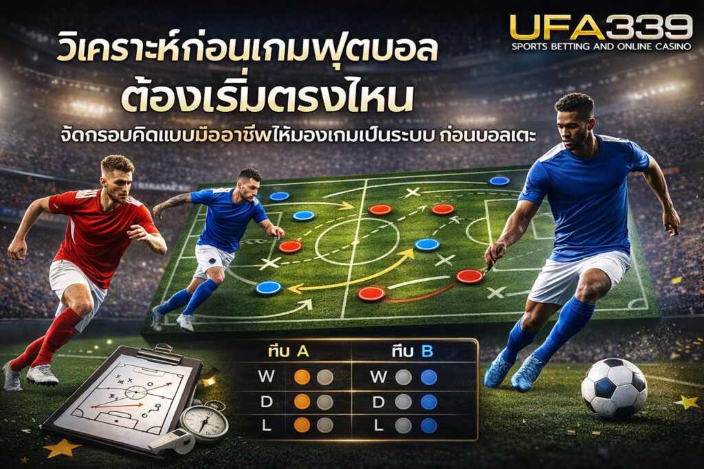 วิเคราะห์ก่อนเกมฟุตบอลต้องเริ่มตรงไหน จัดกรอบคิดแบบมืออาชีพให้มองเกมเป็นระบบก่อนบอลเตะ